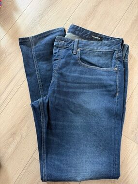 Bonobos Slim Straight Jeans in Dark Blue Wash